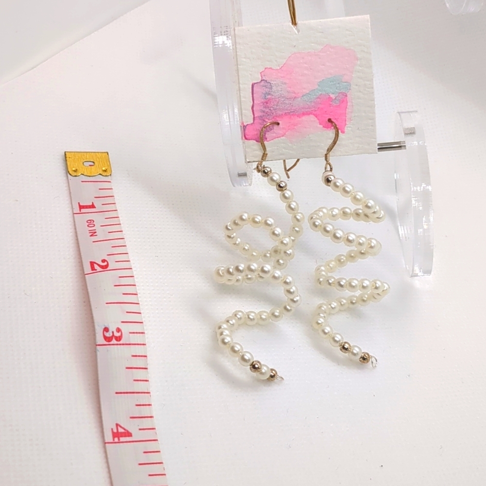 Spiral Pearl Earrings